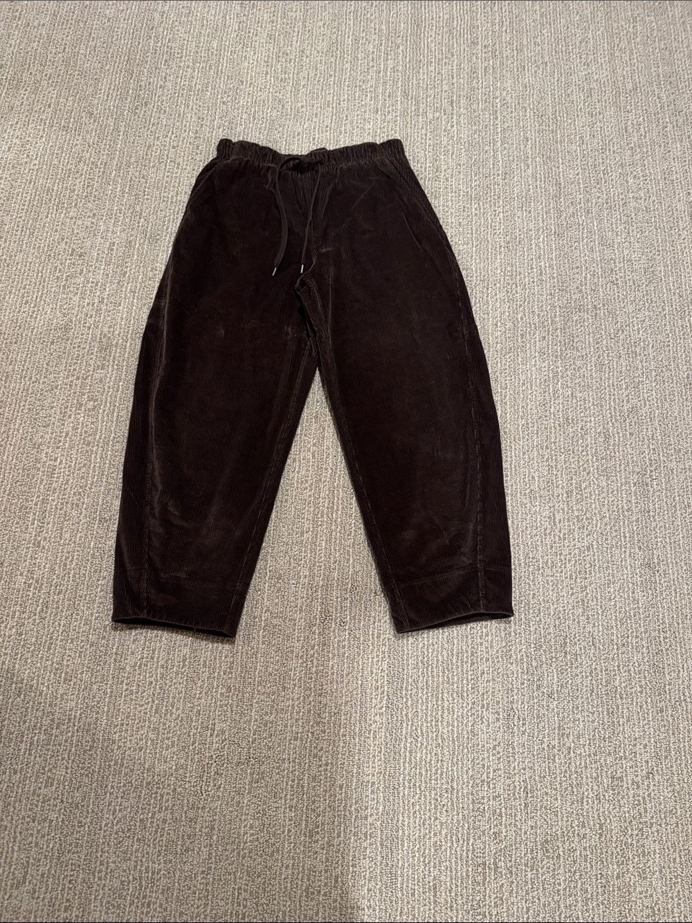 lululemon athletica Mocha Brown Mid Rise Relaxed Pull On Corduroy Pants